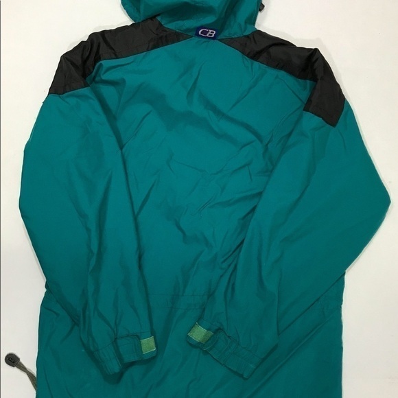 Vintage Cb Windbreaker Pullover Teal Green Unisex - Picture 4 of 8